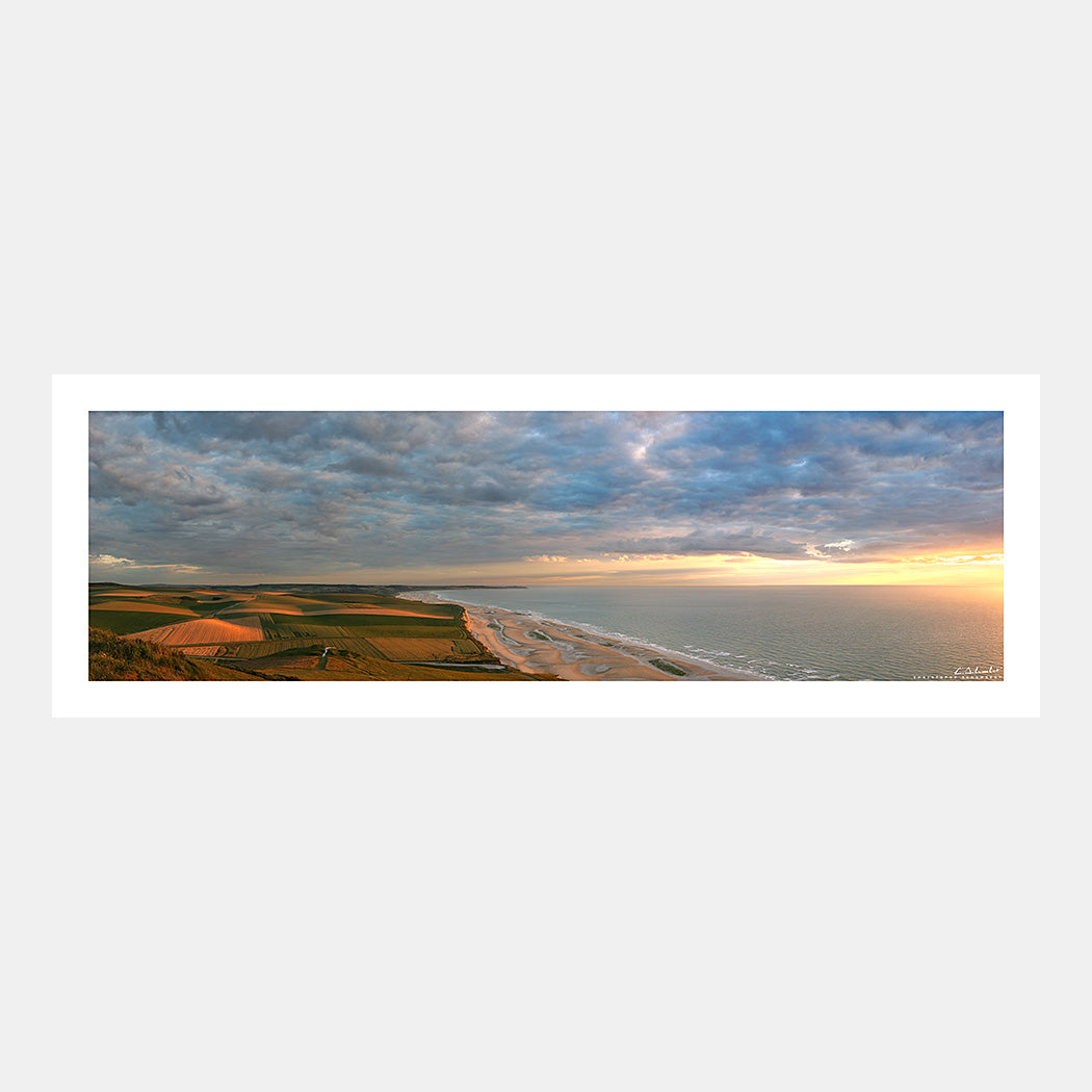 Poster photo 0328 Coucher de soleil sur Wissant et le Cap Gris-Nez