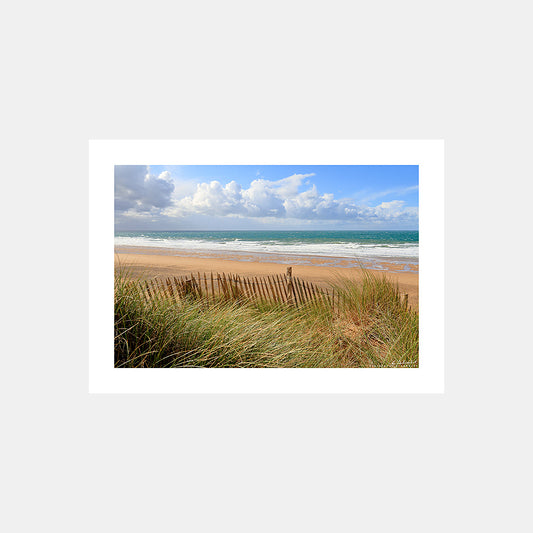 Poster photo 1240 Mer plage et ganivelles en Normandie