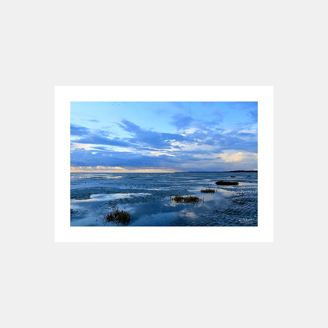 Poster photo 1579 Baie de Somme ciel bleu au couchant