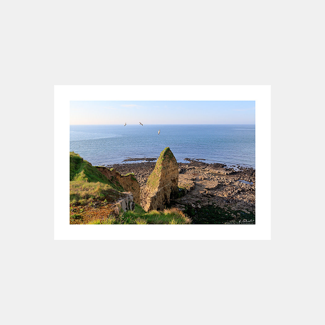 Poster photo 1688 La Pointe du Hoc et la mer au couchant