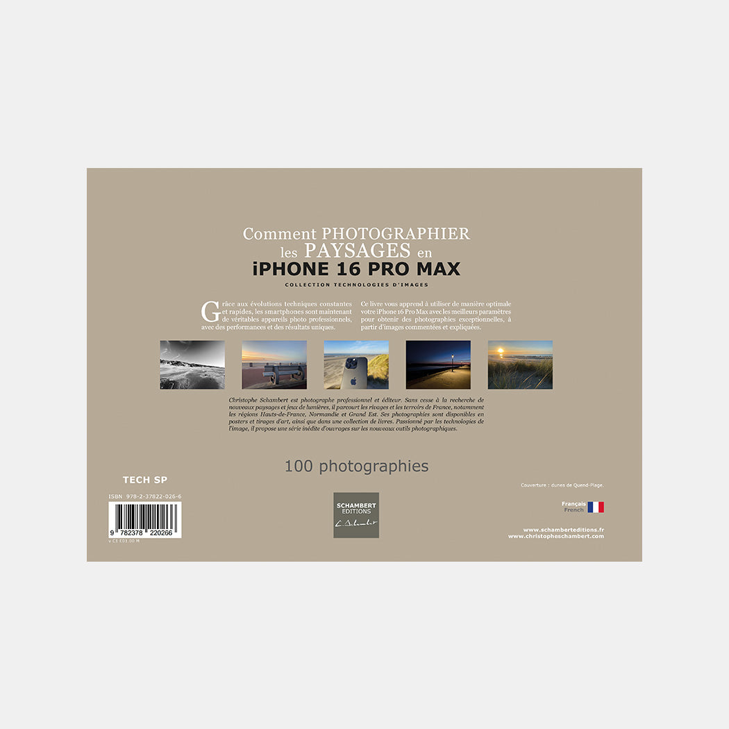 Livre photo Comment photographier les paysages en iPhone 16 Pro Max - Dos.